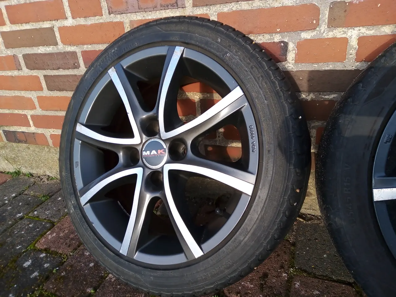 Billede 3 - Bredde dæk med fælge til Peugeot 107,