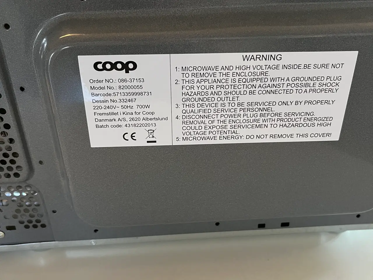 Billede 4 - Mikroovn i sort fra coop