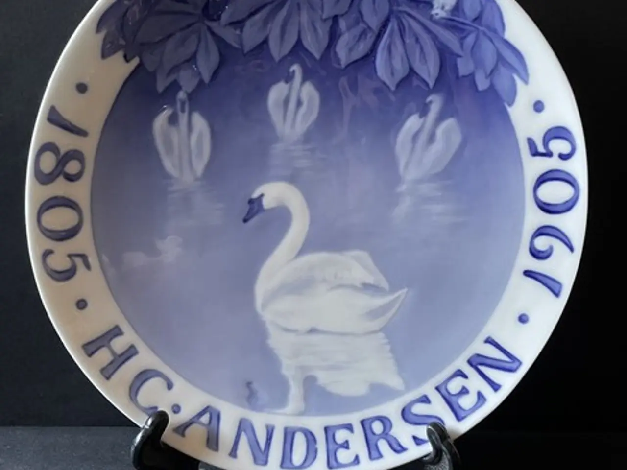 Billede 1 - H.C. Andersen Mindeplatte 1805 - 1905 - 20 cm. - RC. - 1. Sortering