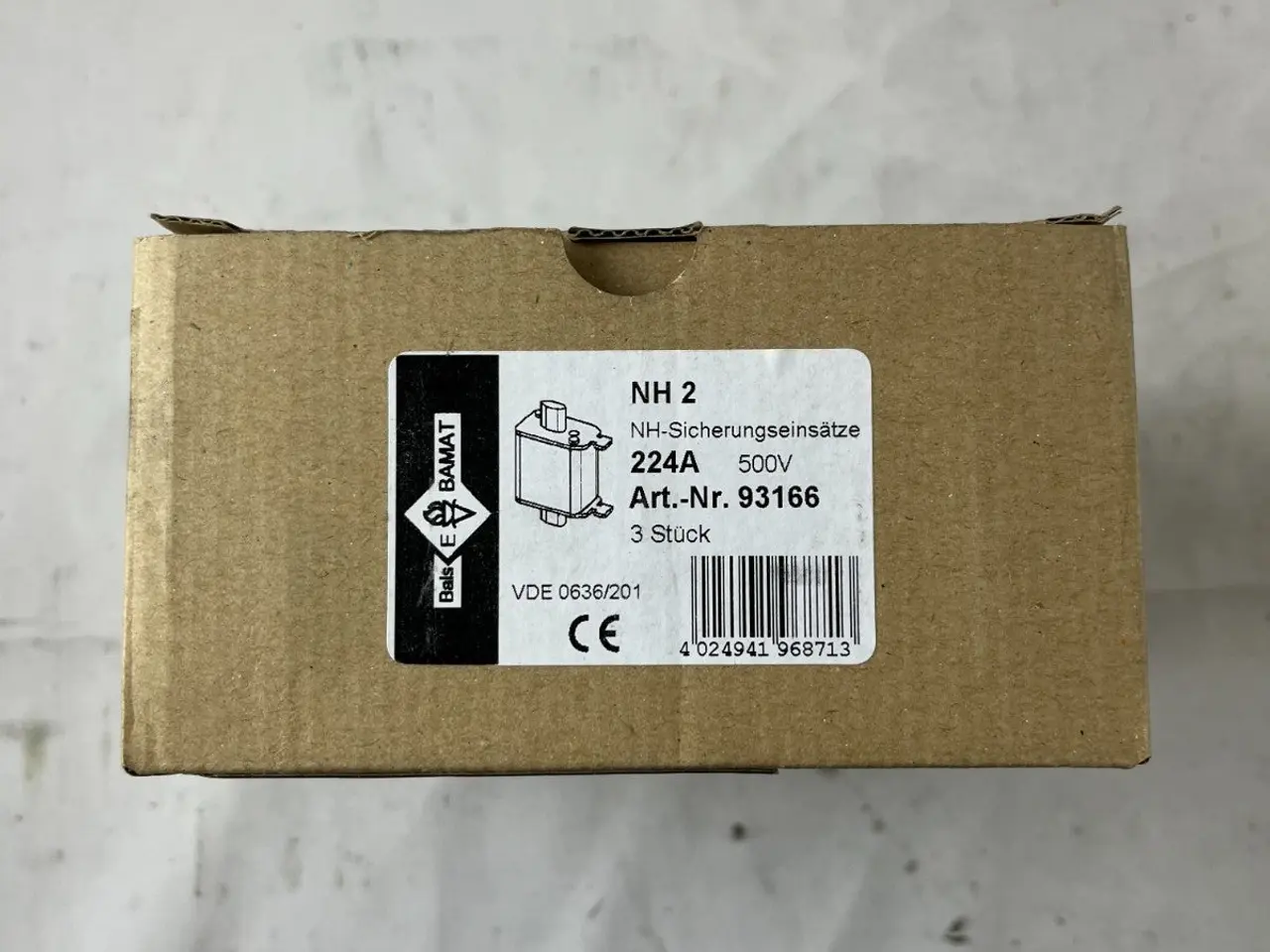 Billede 2 - NH2 Fuse 224A 500V gG Bals Bamat 93166 3pcs ny