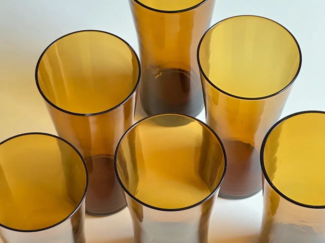 Billede 4 - Ravfarvede drikkeglas, 6 stk samlet