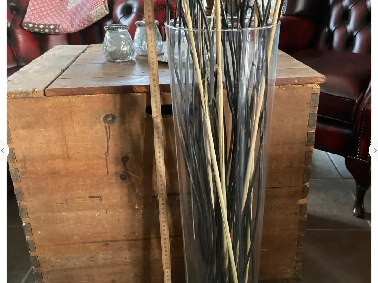 Billede 1 - Høj glas vase sælges