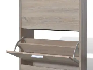 Skoskab med 2 rum træ egetræslook