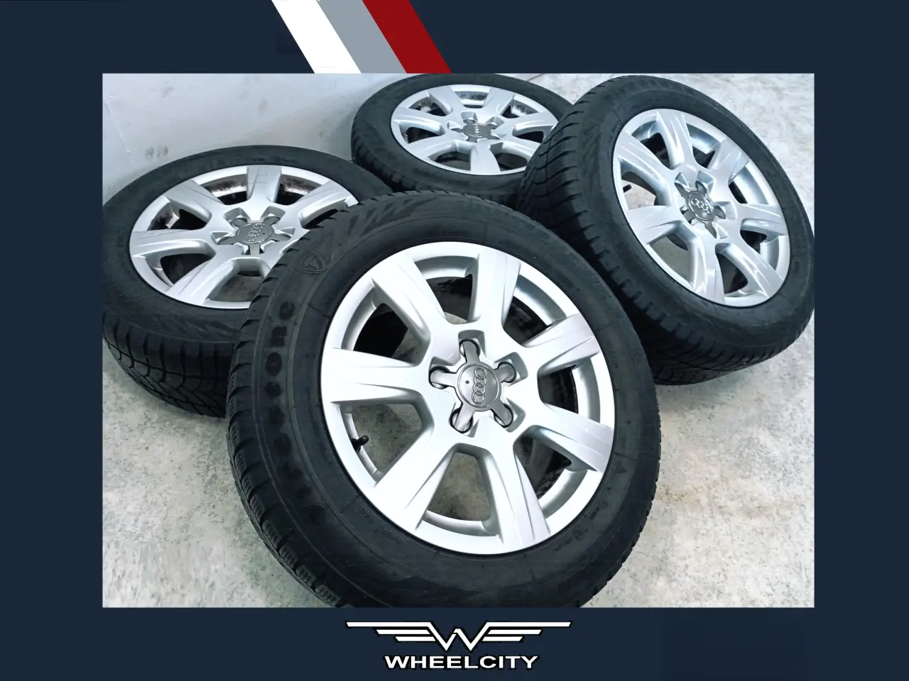 Billede 1 - 5x112 16" ET45 nav 66,5ø AUDI vintersæt