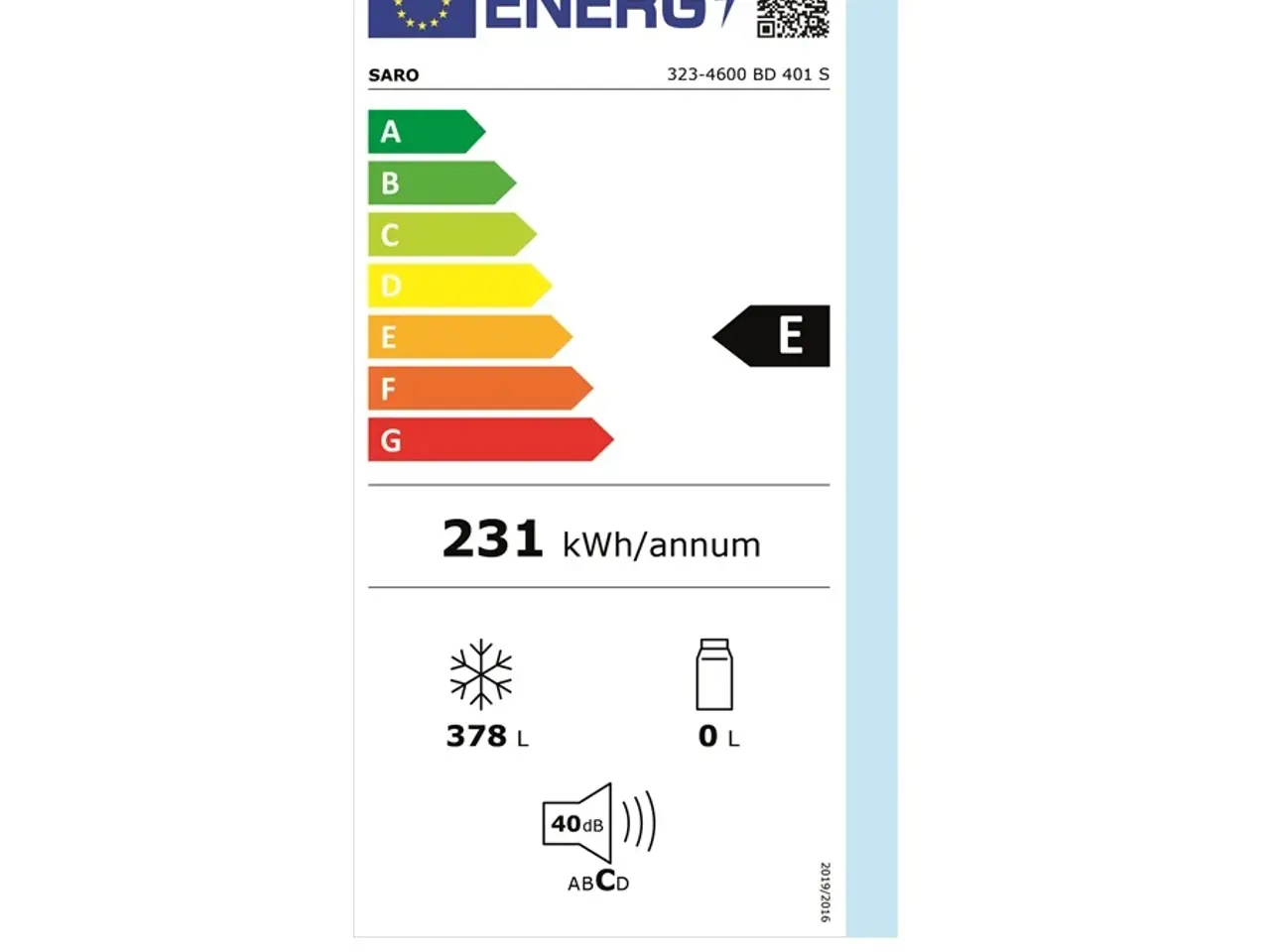 Billede 2 - Kummefryser BD 401 S – 378 Liter
