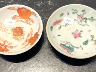 Kina -antikke tallerkner ø 8 cm. --Pris 2 stk.