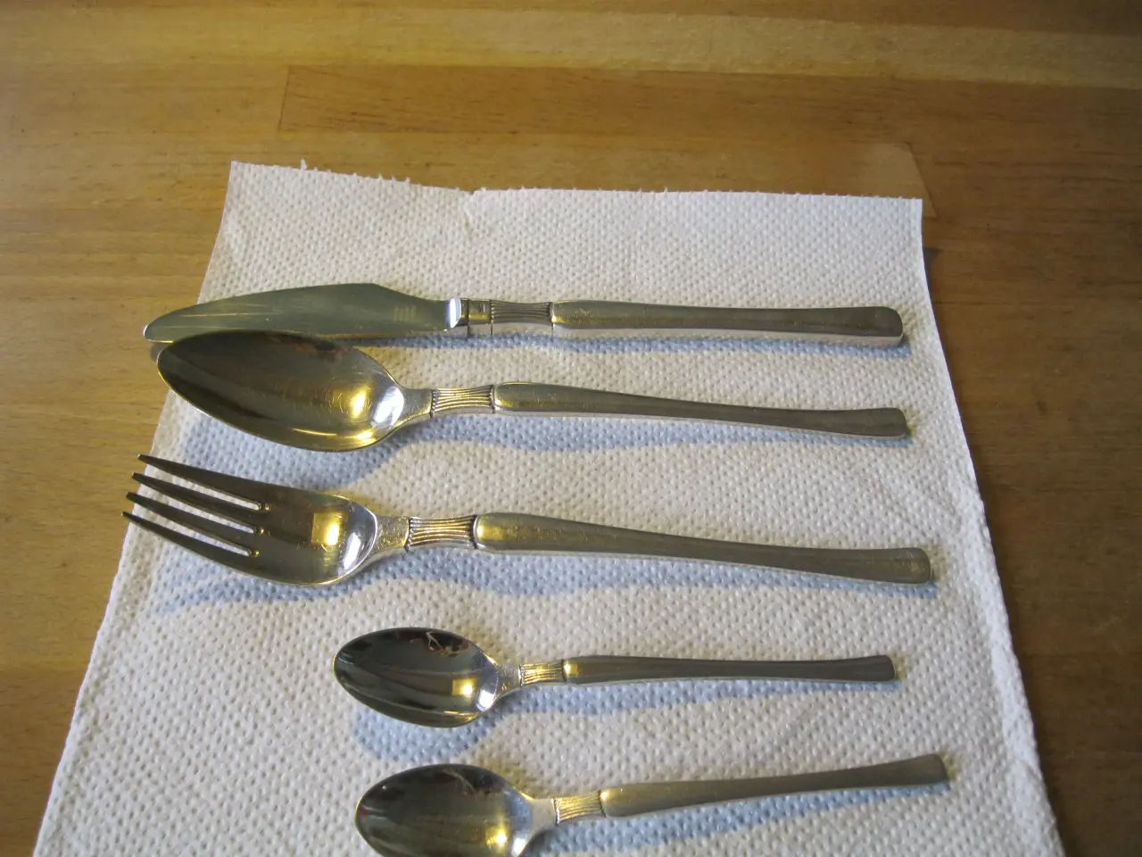 Billede 2 - Anja sølvplet bestik kniv, gaffel, ske+2 teskeer