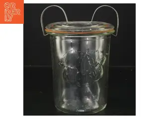 Glasbeholder med låg (str. 13x15 cm)