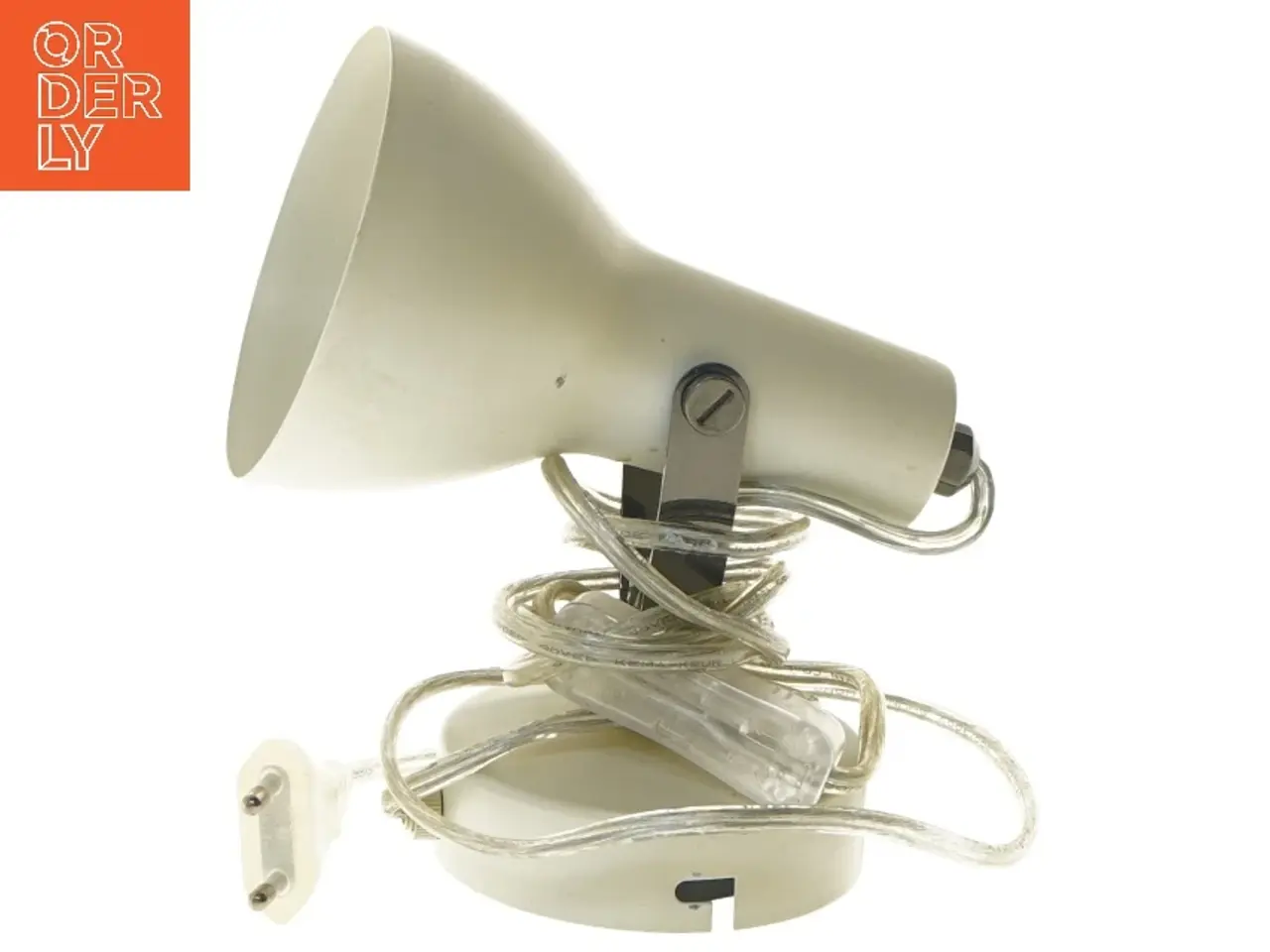 Billede 1 - Hvid bordlampe (str. 14x14 cm)