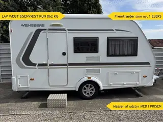 2019 - Weinsberg CaraOne 390 QD Masser af udstyr, fremtræder som ny, LAV VÆGT.