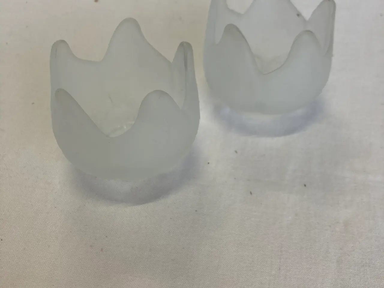 Billede 1 - TULIPAN FYRFADSSTAGER I FROSTET GLAS