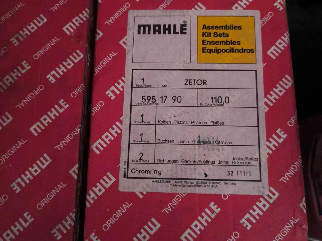 Billede 2 - Stempler og foringer til zetor krystal 110 mm