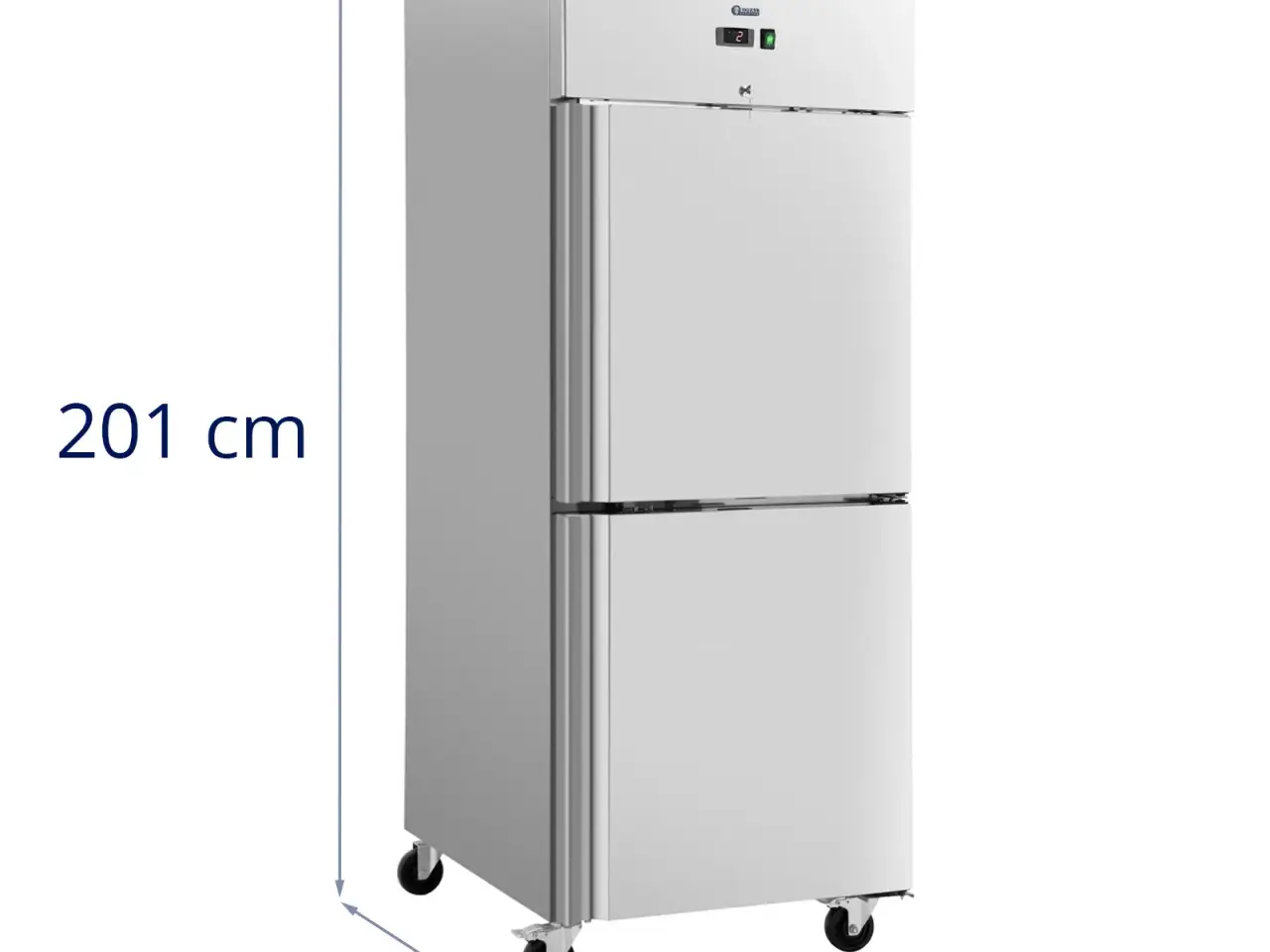 Billede 6 - Industrikøleskab 750 L – rustfrit stål – 4 hjul