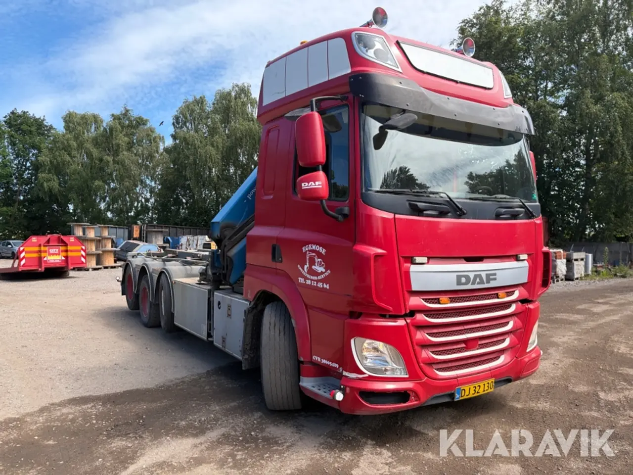 Billede 3 - Lastbil DAF CF med wirehejs og HMF kran