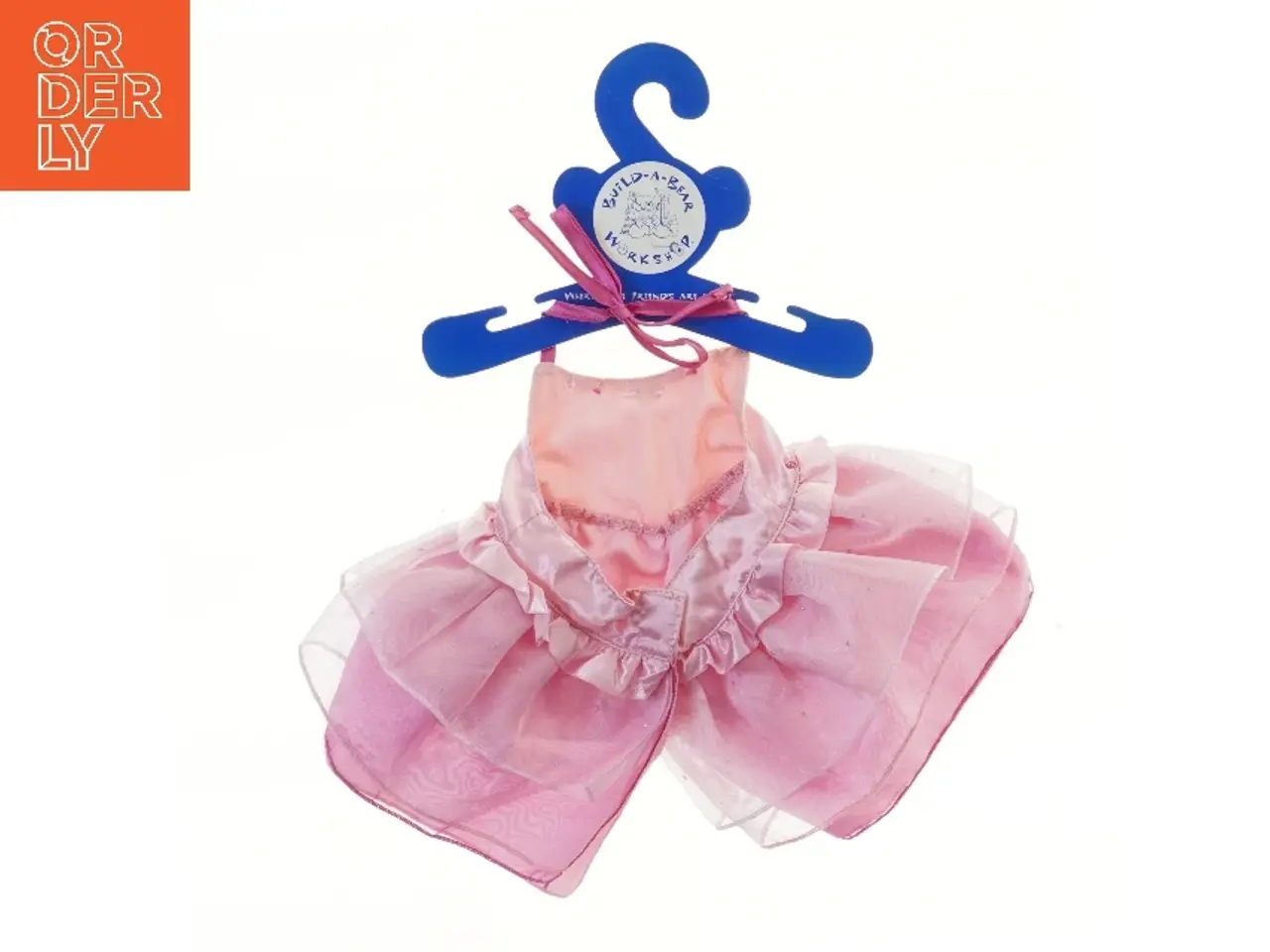 Billede 2 - Lyserød dukketøjskjole med bøjle fra Build-A-Bear Workshop (str. 11x22 cm)