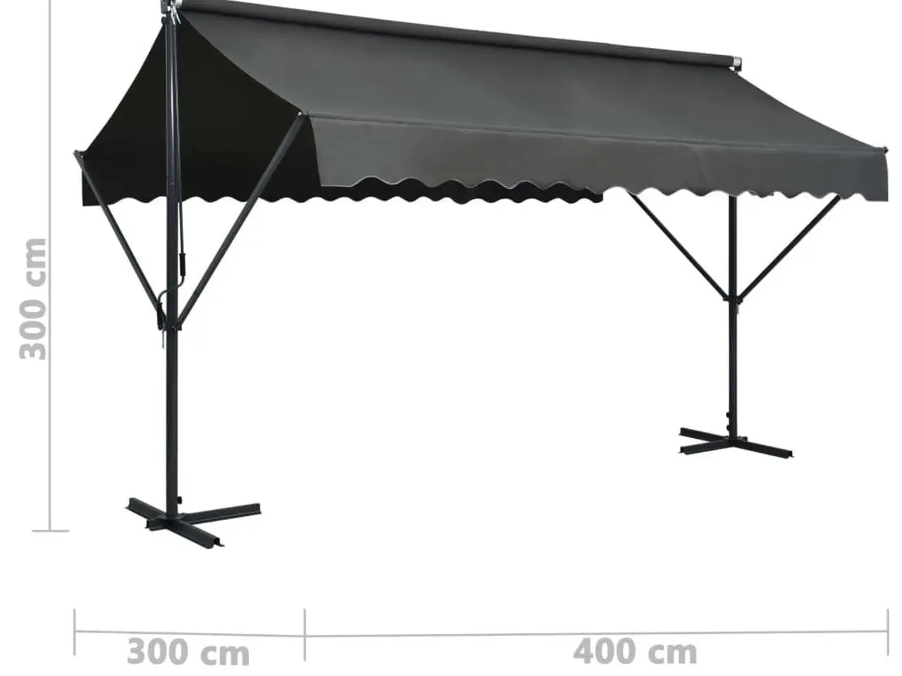 Billede 8 - Fritstående markise 400 x 300 cm - antracitgrå