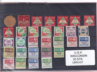 U.S.A. - Wisconsin - Velgørenhed - 30 Stk. - Ubrugt
