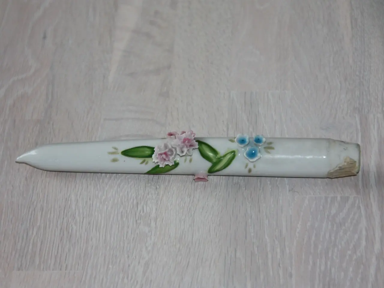 Billede 1 - Lys i porcelæn 20,5 cm