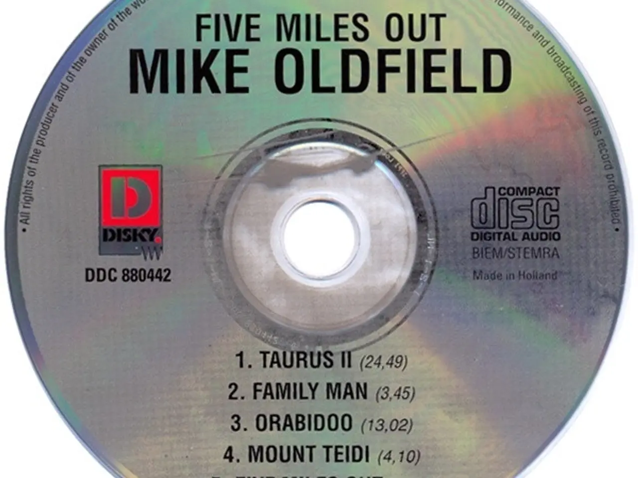 Billede 3 - Mike Oldfield – Five Miles Out – CD