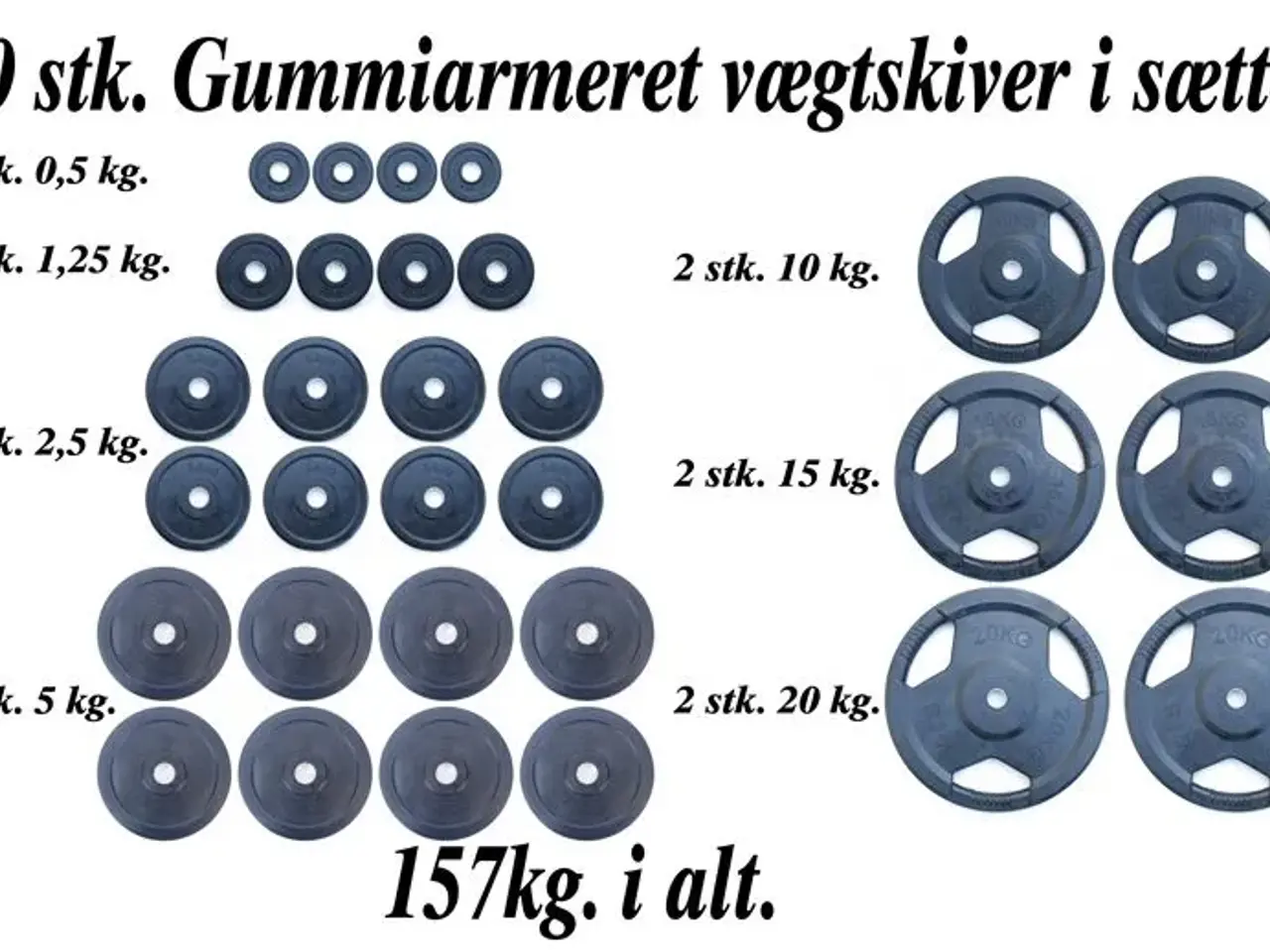 Billede 6 - Træningsmaskine/fitnessudstyr sæt m. vægtskiver