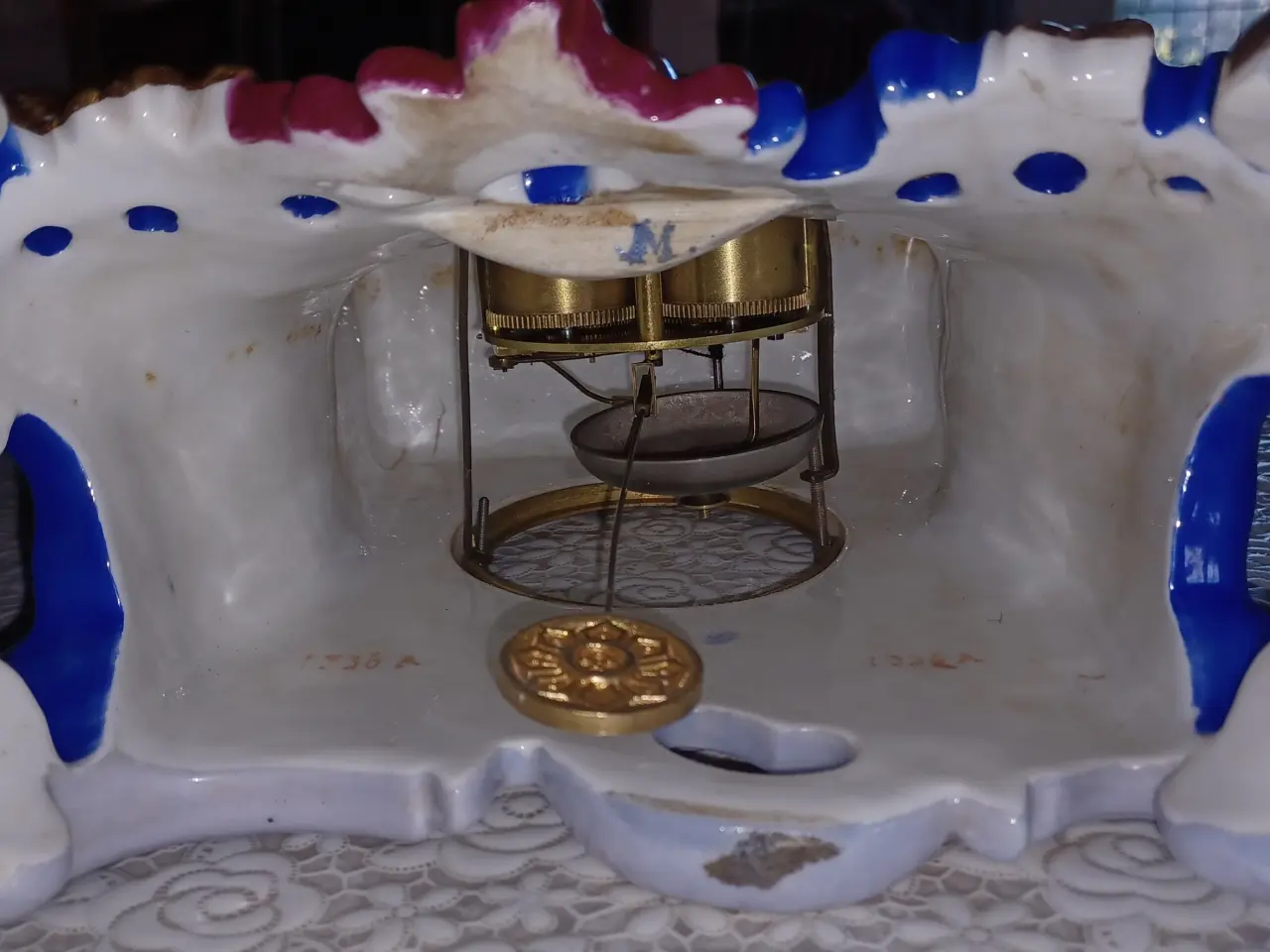 Billede 1 - Rokoko porcelæns ur
