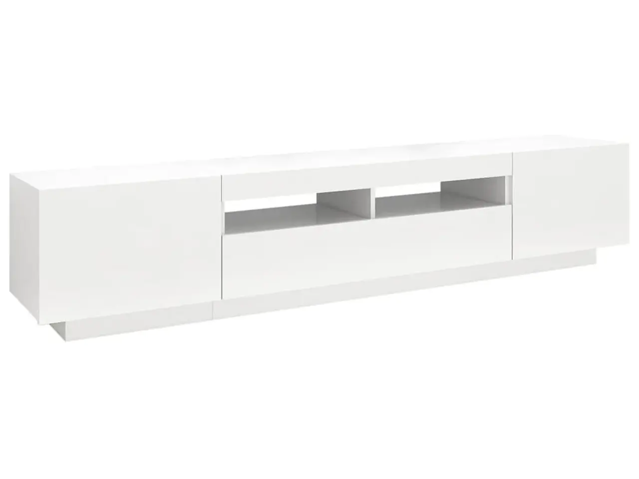 Billede 7 - Tv-skab med LED-lys 200x35x40 cm hvid