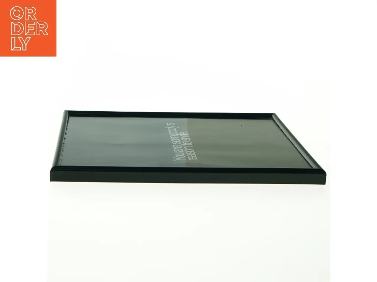 Billede 3 - Billedramme med glas og tekst (str. 23,5 x. 17,5 cm)