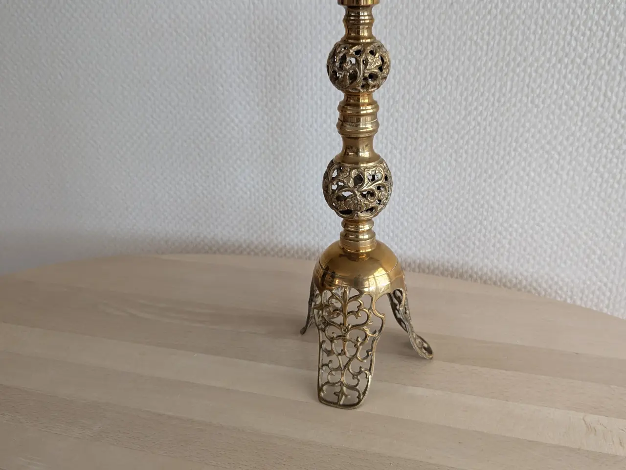 Billede 2 - Messing, Alter Lysestage, 34 cm høj
