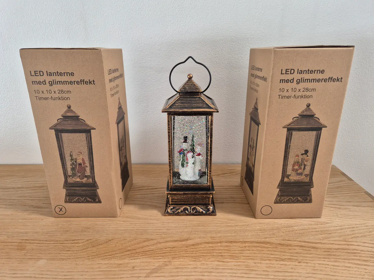 Billede 1 - LED Lanterner 2 stk NYE Glimmereffekt med Timer, 1
