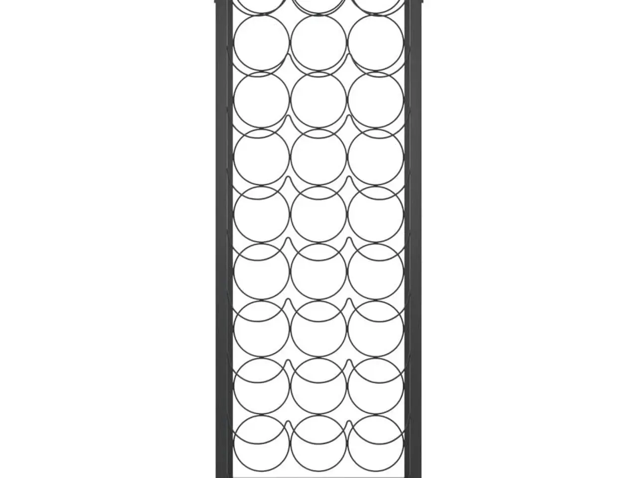 Billede 3 - Vinreol til 27 flasker - 34 × 18 × 100 cm smedejern, sort