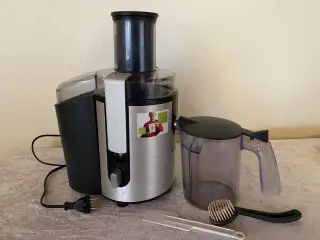 Philips saftpresser i rustfrit stål med stor påfyl