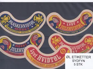 Stakit Øl Etiketter - Sydfyn 5 Stk.