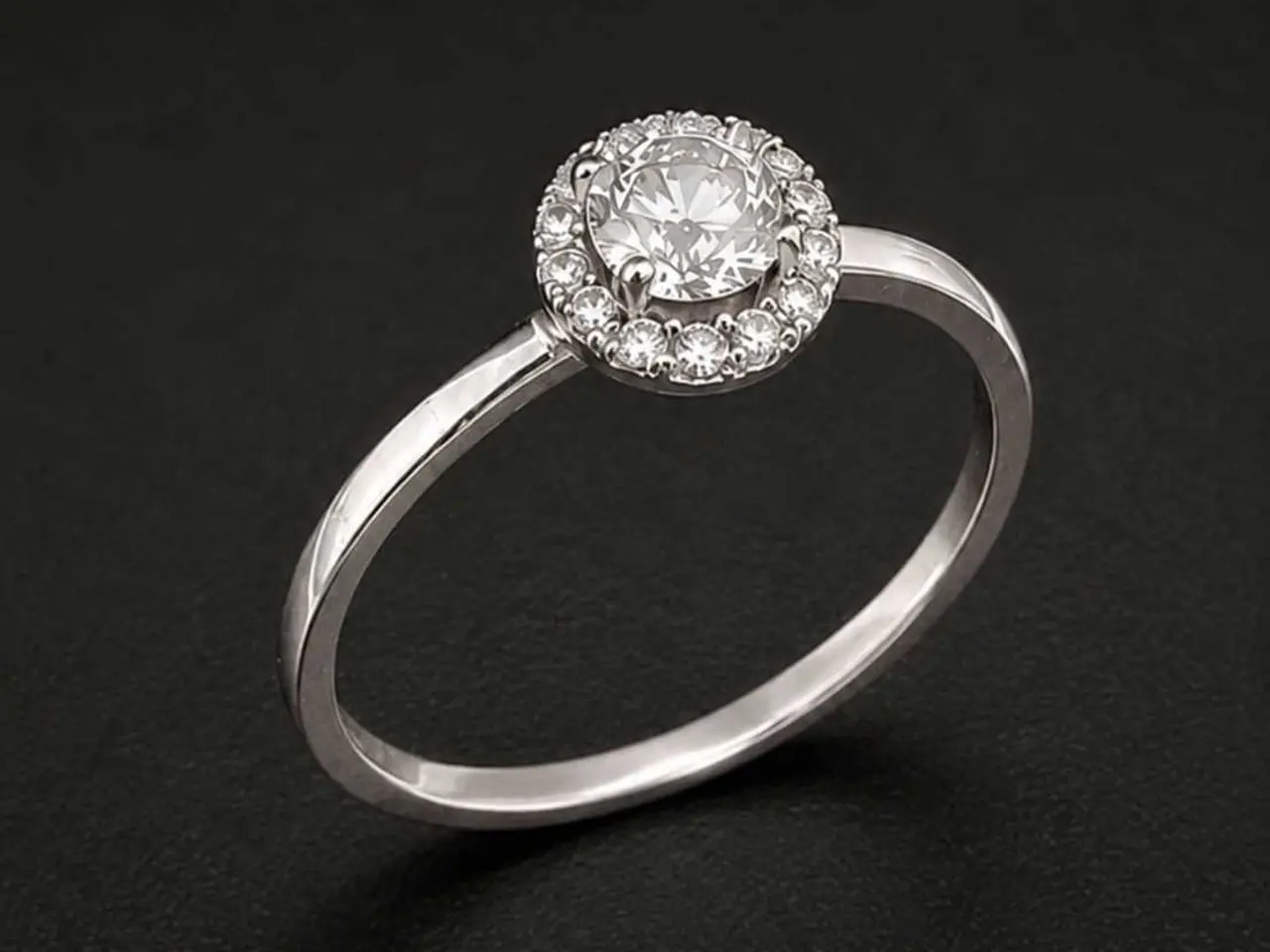 Billede 2 - Ny. Diamant Ring 0,64 carat. hvidguld.