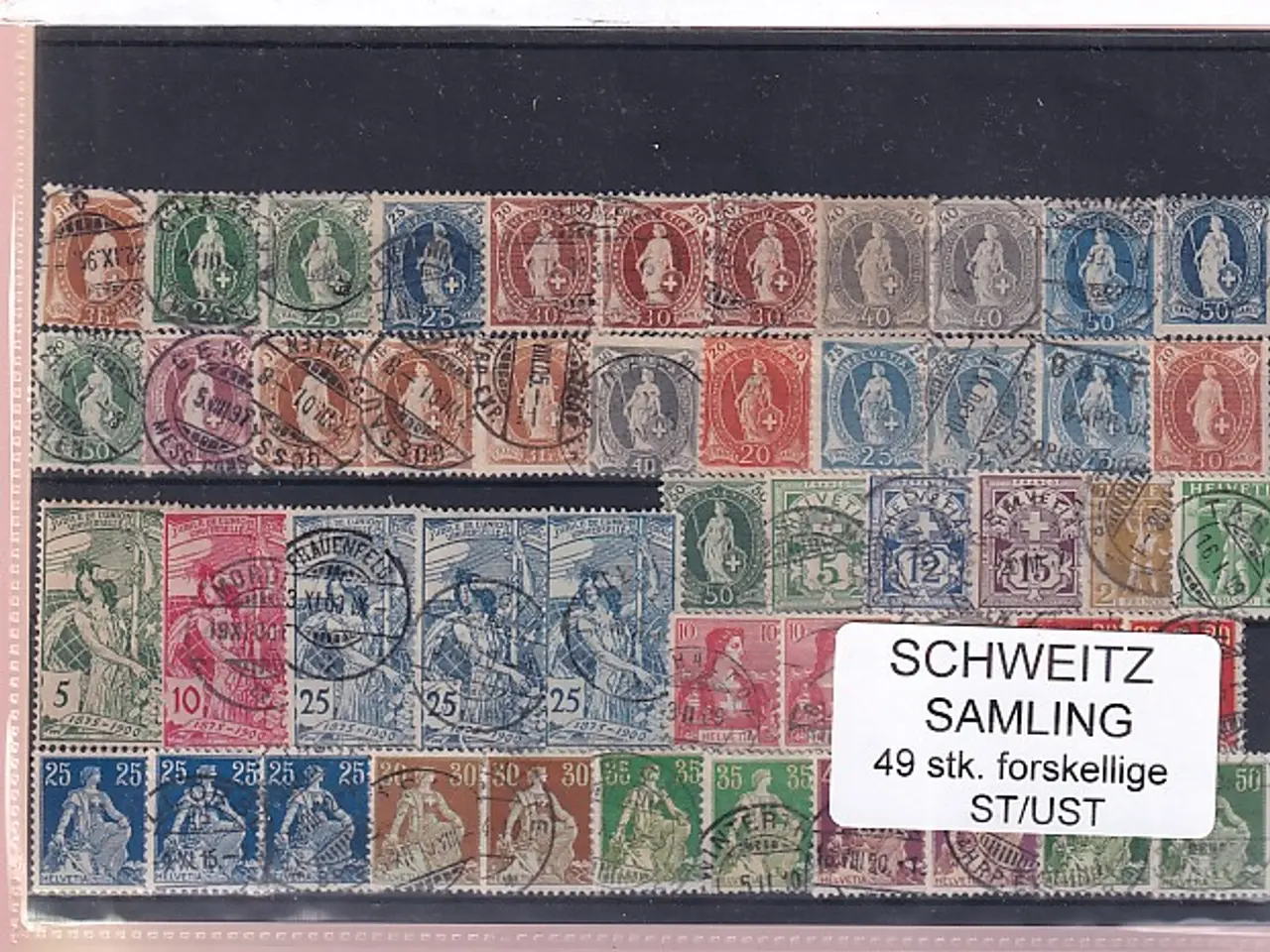 Billede 1 - Schweiz Samling - 49 stk. stemplet/ustemplet