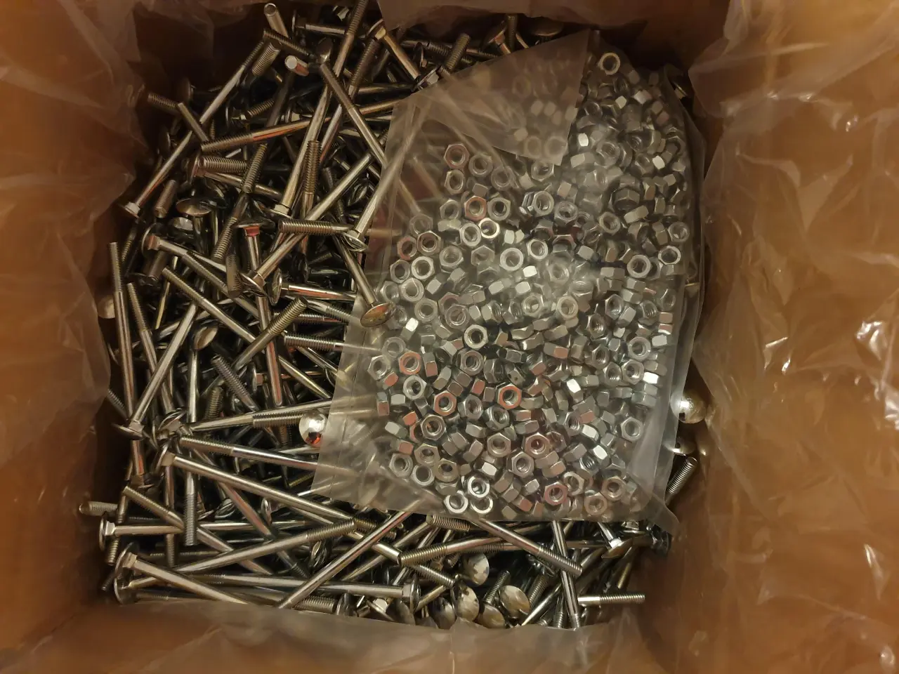 Billede 1 - 500 stk 100 mm bræddebolte+møtrik inkl forsendelse