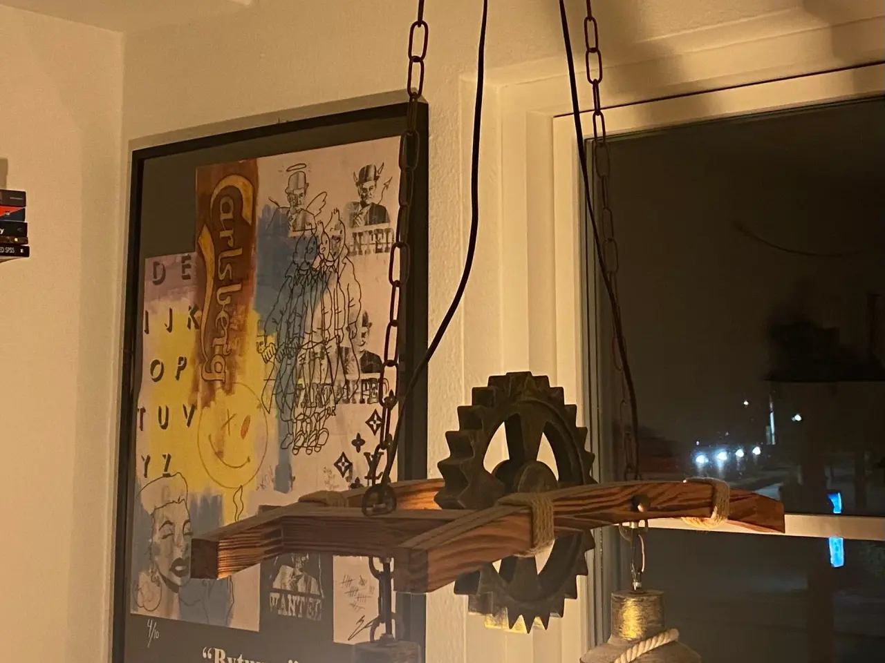 Billede 1 - Retro spisebordslampe med to lanterner