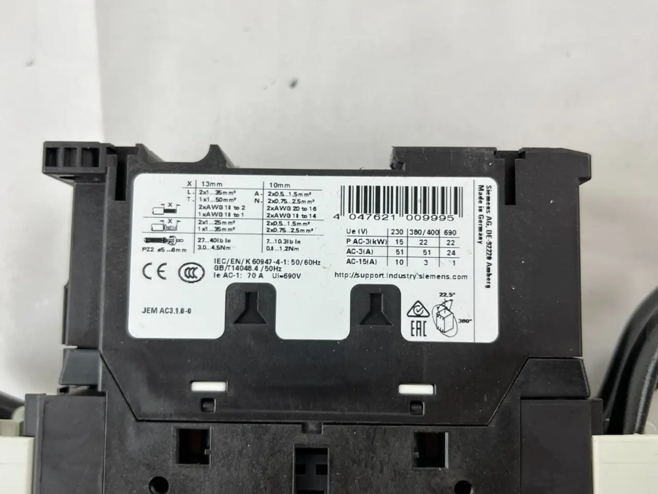 Billede 11 - Siemens 3RT2036-1KB40 kontaktor 24VDC w Aux