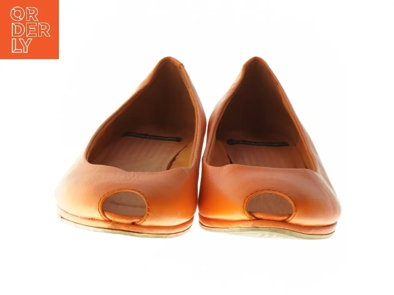 Billede 3 - Orange læder ballerina sko fra Vagabond (str. 37 )