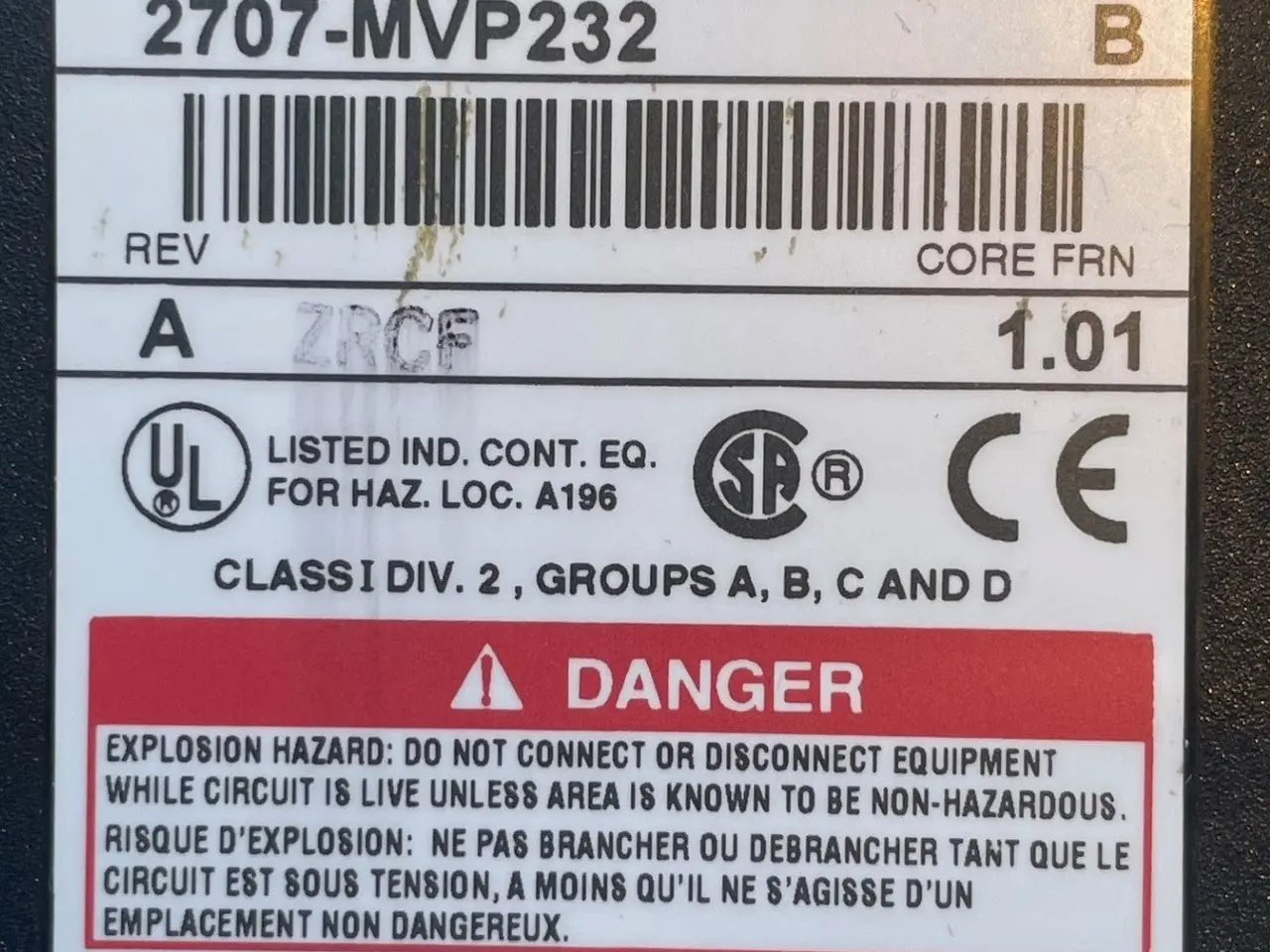 Billede 2 - Allen-Bradley MicroView 2707-MVP232 – Series B
