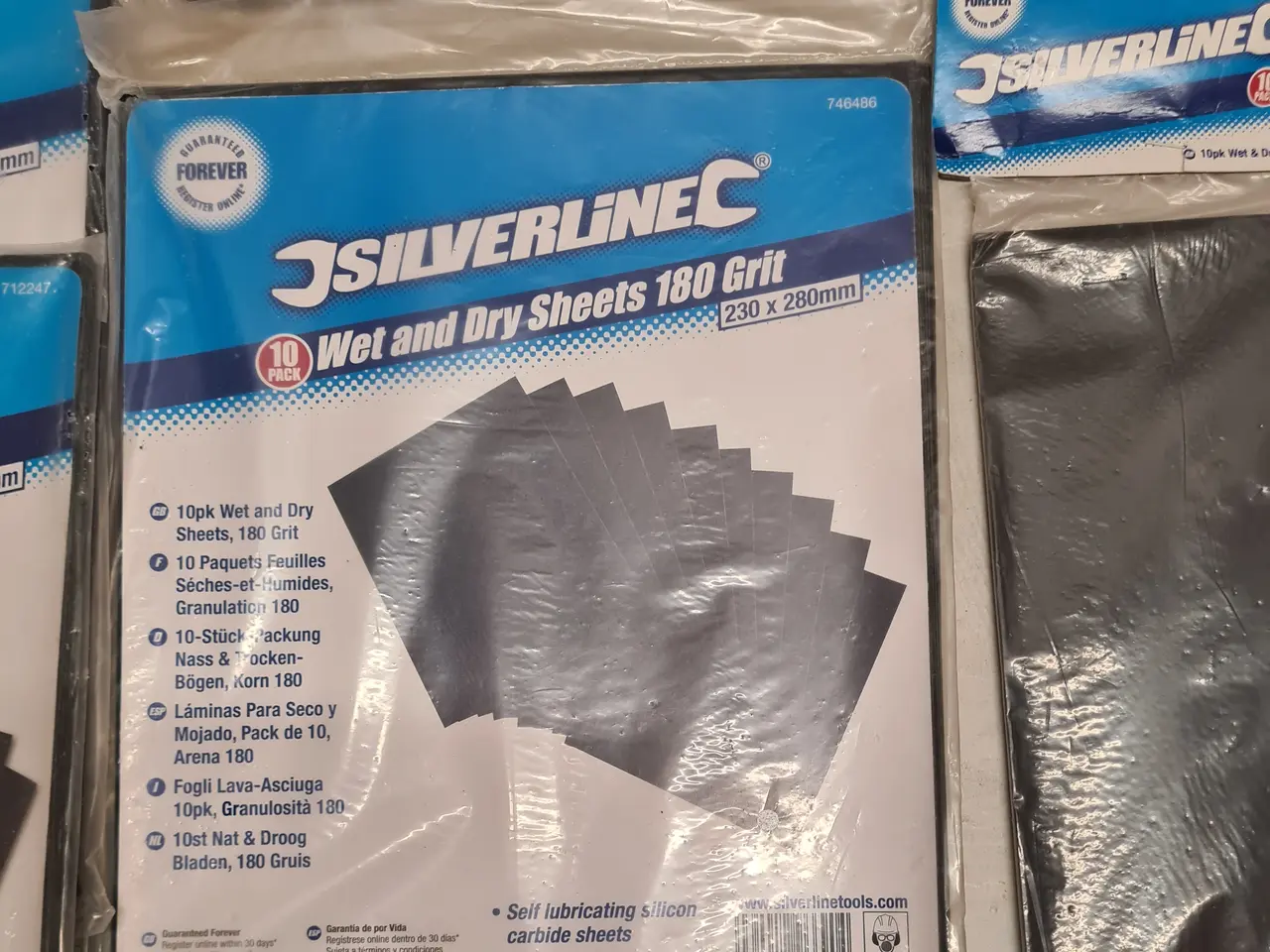 Billede 4 - 7 pakker Silverline Wet & Dry slibepapir