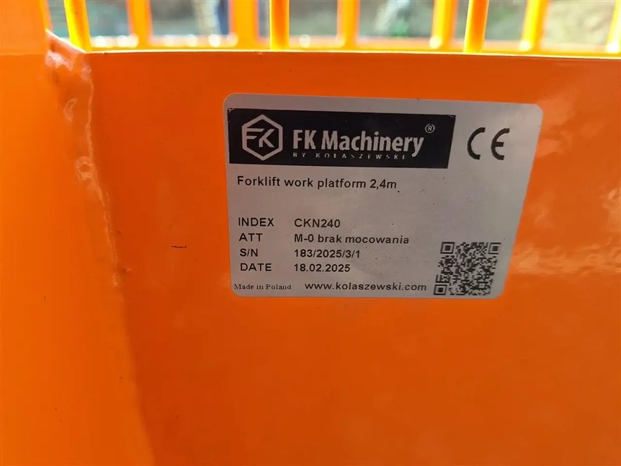 Billede 6 - FK Machinery Person/matriel kurv