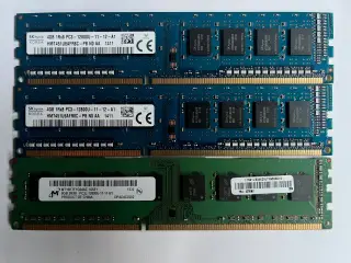 DDR3 RAM. 2 x 4 Gbyte + 1 x 8 Bbyte. 1600 MHz