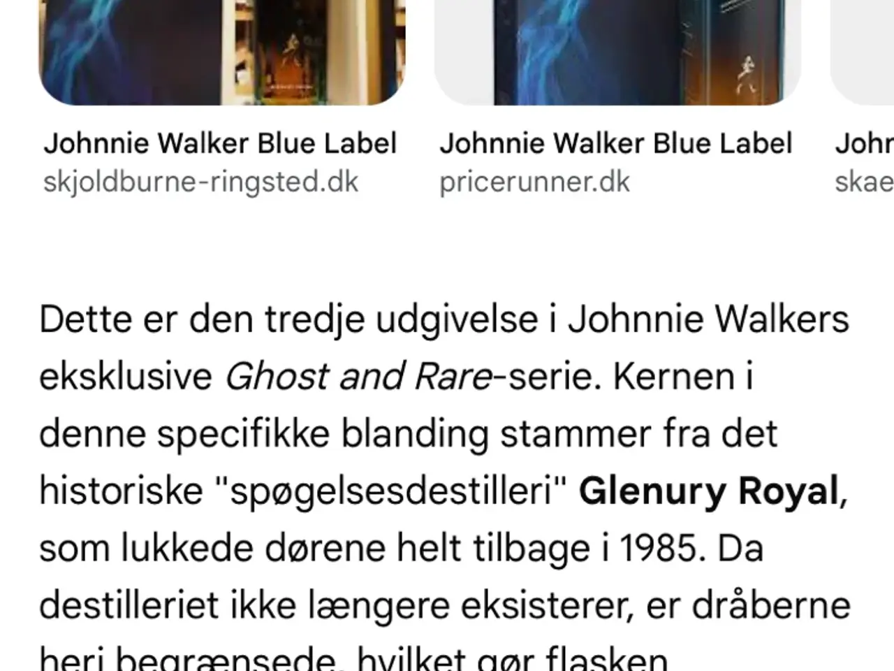 Billede 2 - Johnnie Walker Blue Label Ghost and Rare Glenury