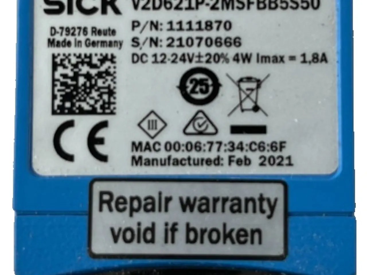 Billede 1 - SICK InspectorP621 V2D621P-2MSFBB5S50 12-24VDC