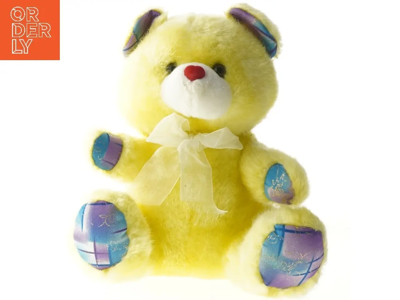 Billede 1 - Bamsebamse med farvede detaljer (str. 26 cm)