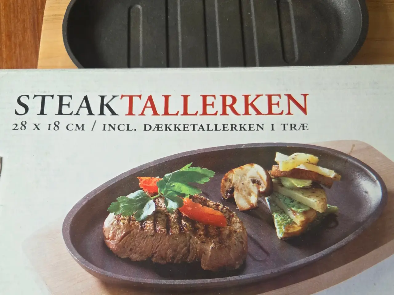 Billede 1 - Støbejern steaktallerken 3 stk