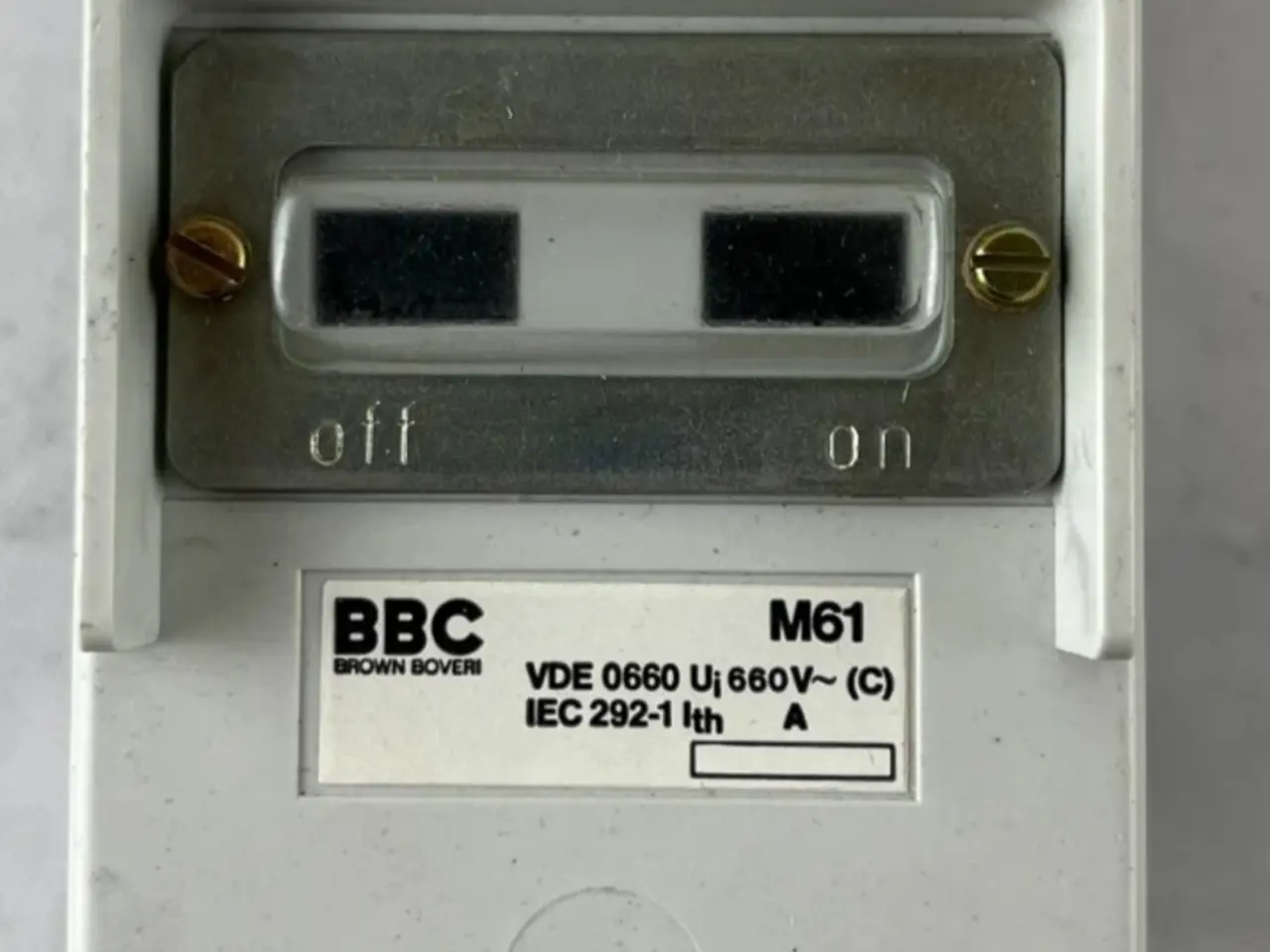 Billede 1 - BBC Brown Boveri M61 Closed Load Break kontakt VDE