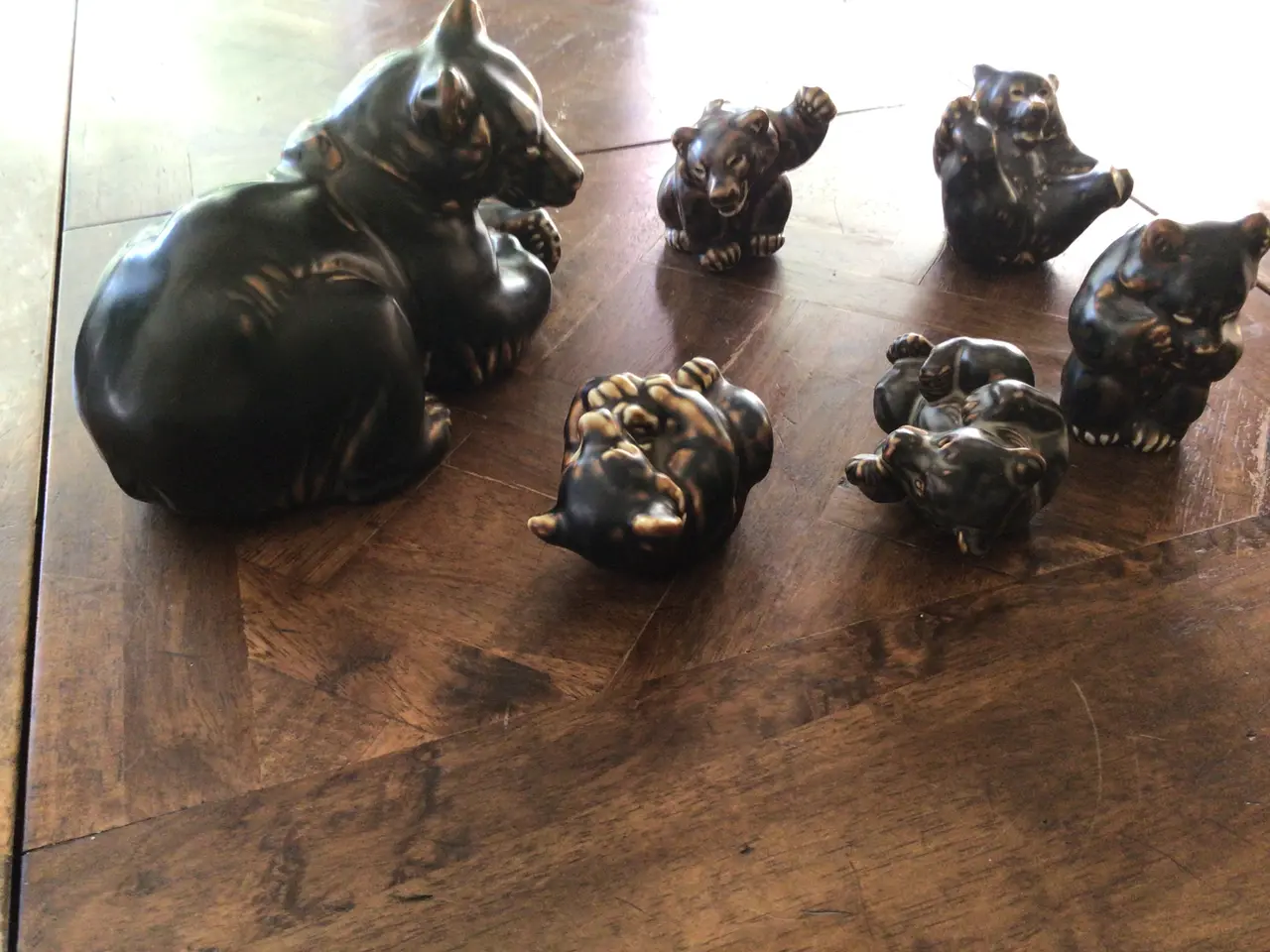 Billede 1 - Royal Copenhagen stentøj bjørne Knud Kyhn