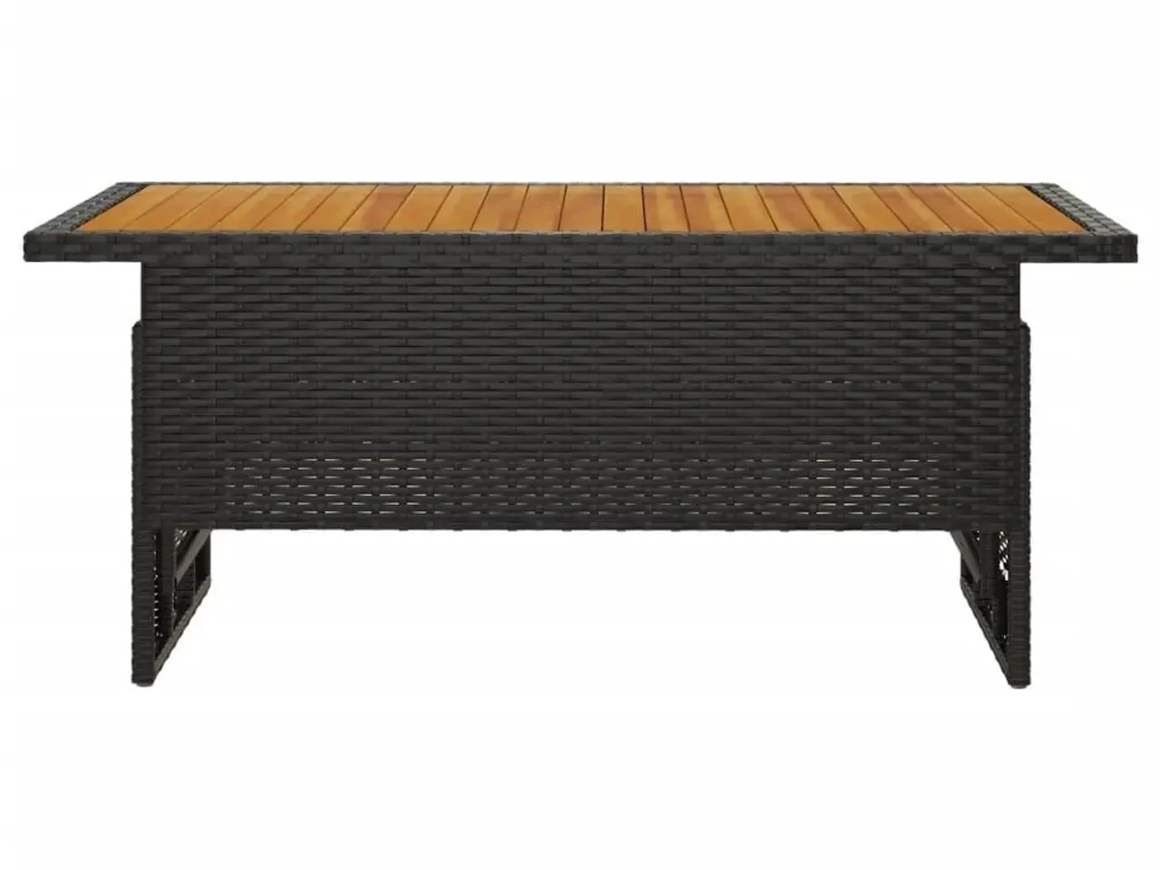 Billede 3 - Havebord 100x50x43/63 cm massivt akacietræ og polyrattan