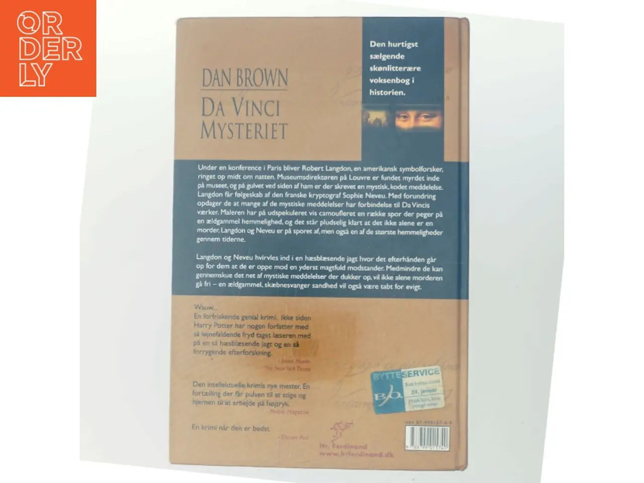 Billede 3 - Da Vinci Mysteriet af Dan Brown (Bog)